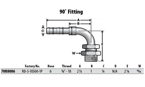 90 Degree Bulkhead EZ-Clip Fittings