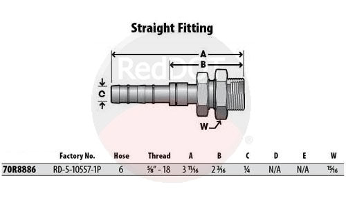 thumbnail image 2 of Red Dot Automotive AC Hose Fitting - EZ Clip #8 Splicer (STR 70R8218) - New 2 of 6
