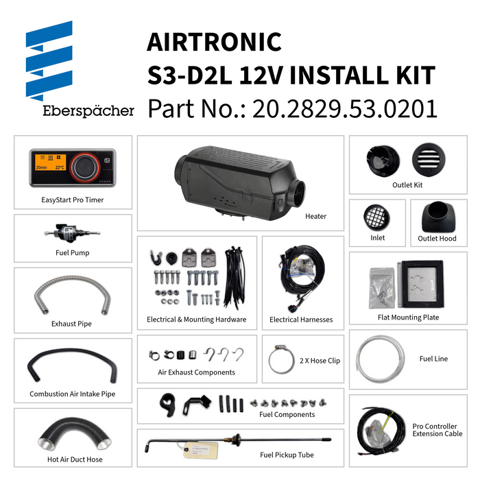 ESPAR S3-D2L 12V INSTALL KIT 20.2829.53.0201